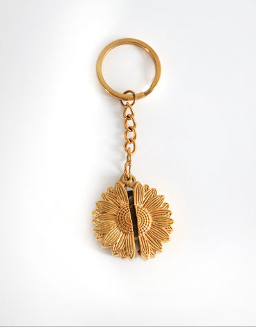 Llavero girasol con tu foto favorita