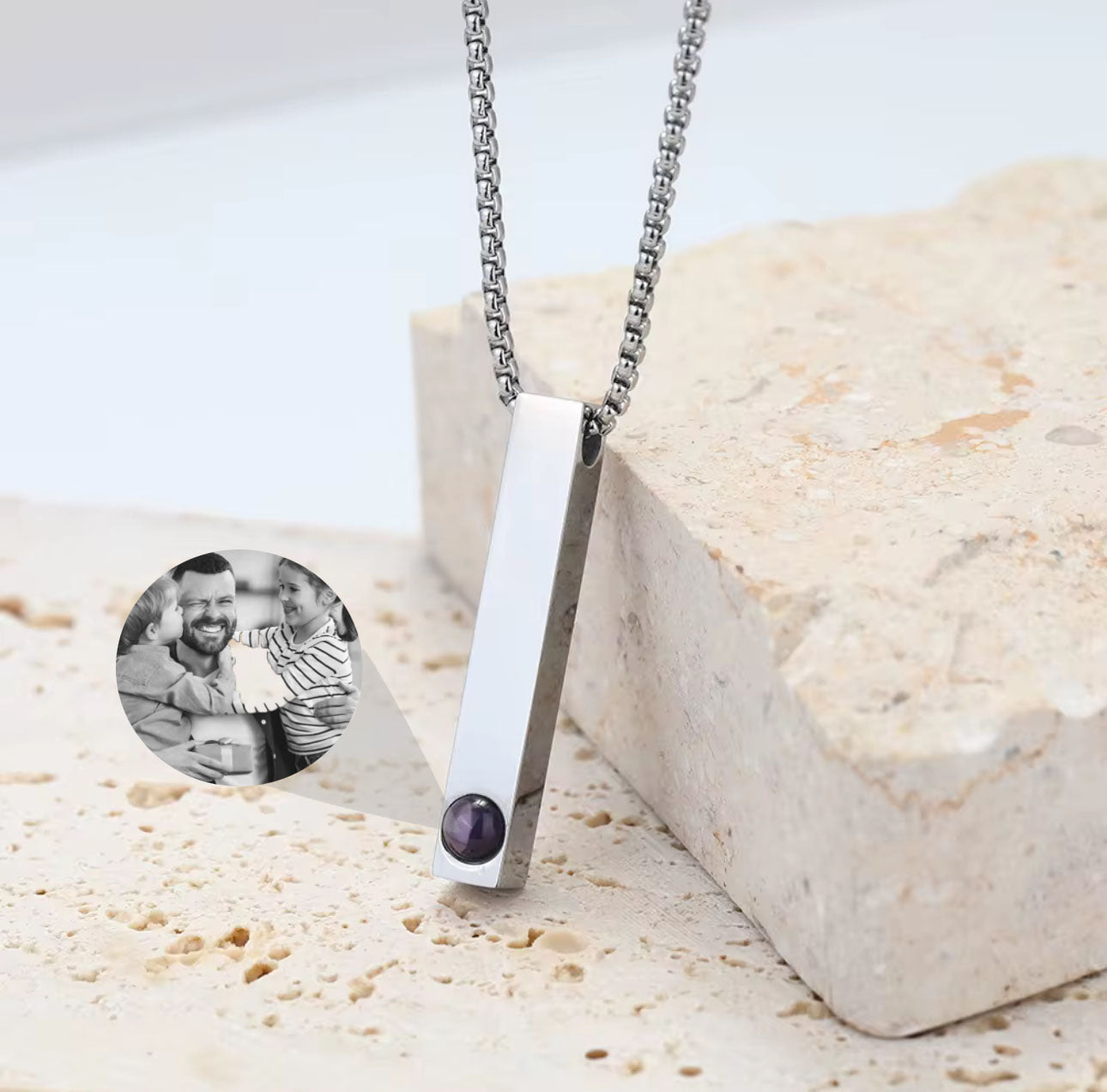 Cadena Cristal con tu foto personalizada