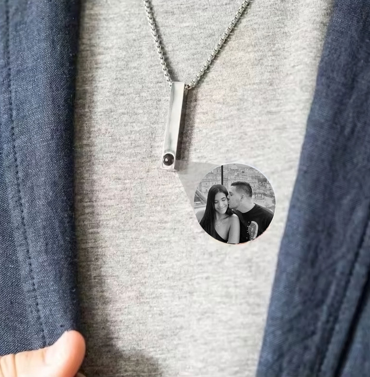 Cadena Cristal con tu foto personalizada