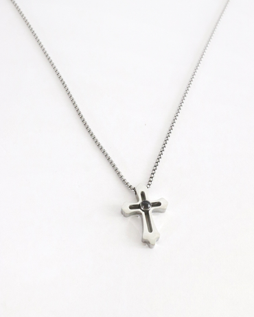 Cadena cruz titán ojo de cristal