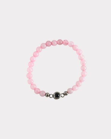 Brazalete ojo de cristal cuarzo rosa