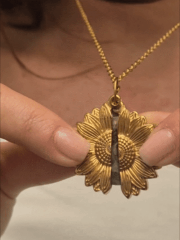 Collar de Girasol Con tu Foto Favorita