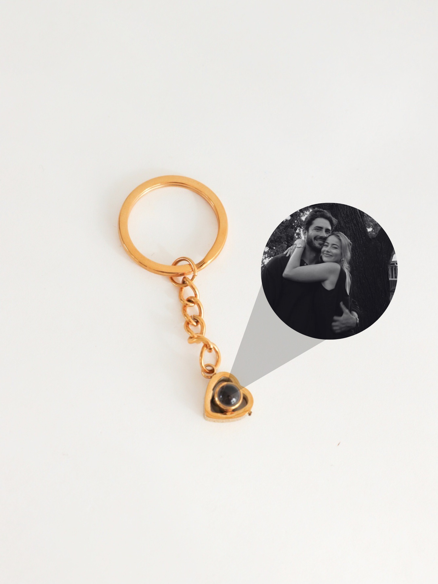 Llavero luz de mi corazón ojo de cristal