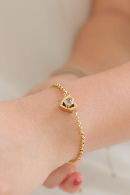 Pulsera Corazón de Cristal con tu foto favorita