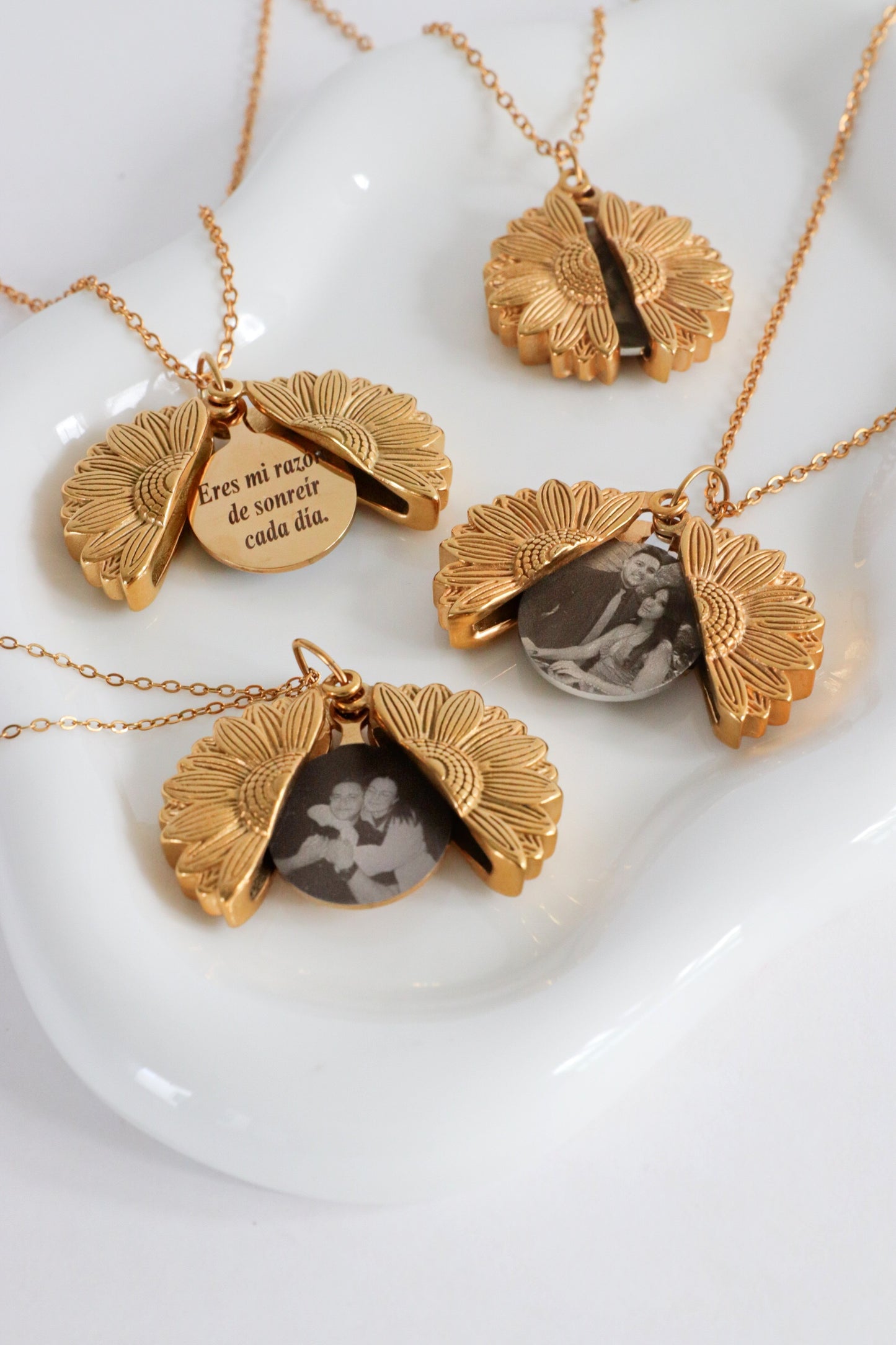 Collar de Girasol Con tu Foto Favorita