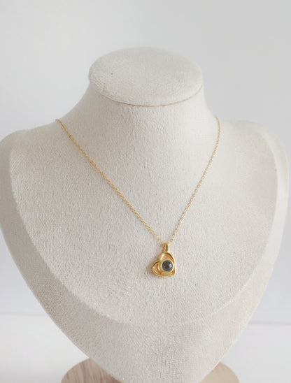 Cadena Plata 925 Mirada del alma ojo de cristal