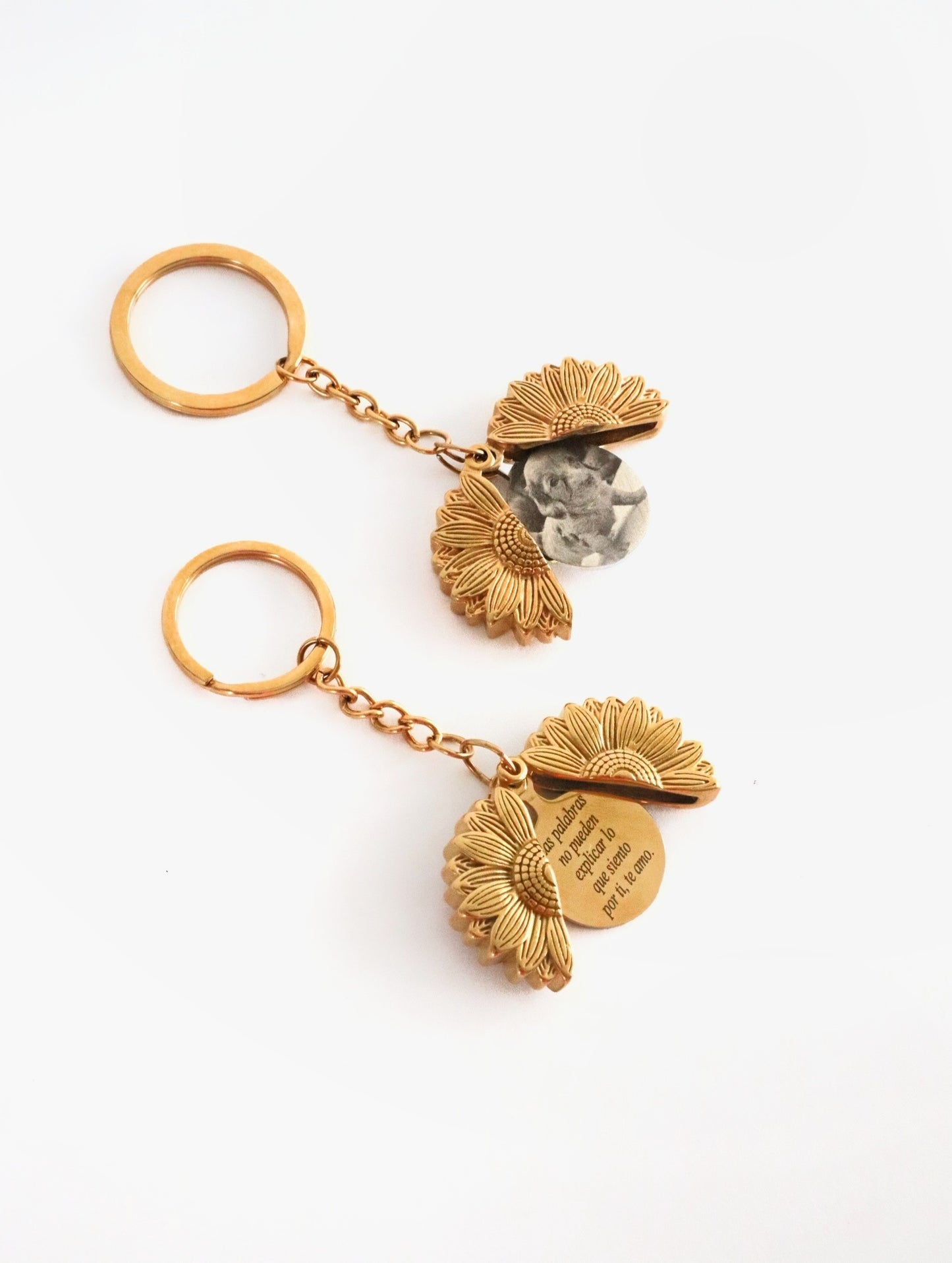 Llavero girasol con tu foto favorita