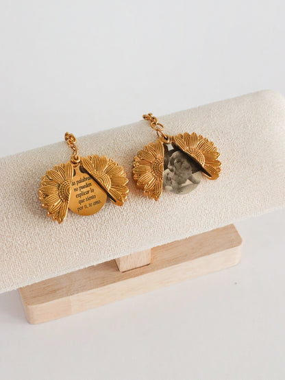 Llavero girasol con tu foto favorita