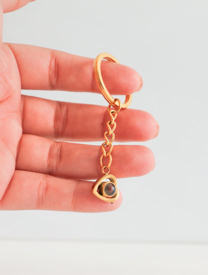 Llavero luz de mi corazón ojo de cristal