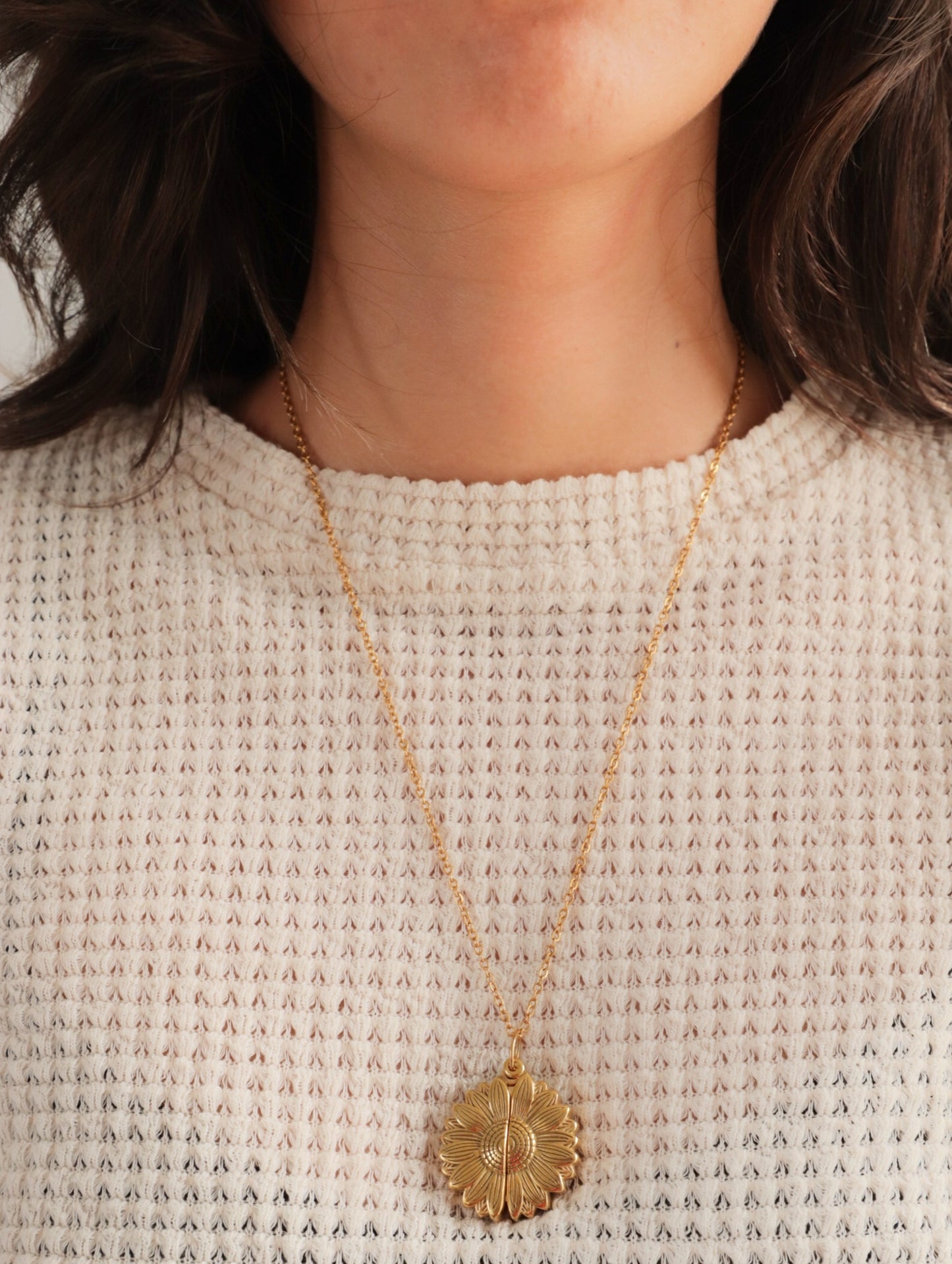 Collar de Girasol Con tu Foto Favorita