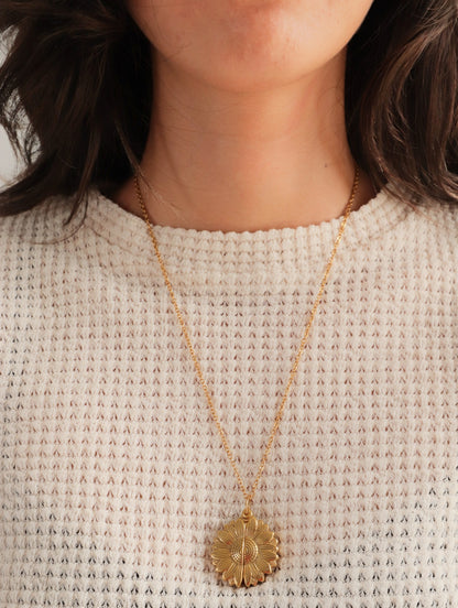 Collar de Girasol Con tu Foto Favorita