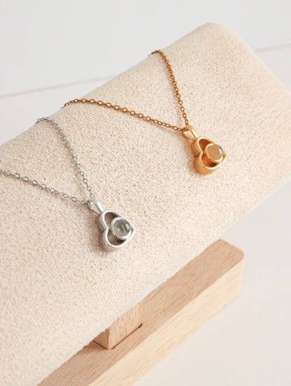 Cadena Te Amo en 100 idiomas ojo de cristal