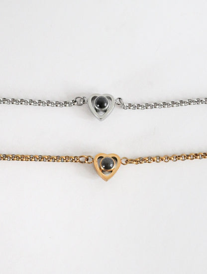 Pulsera Corazón de Cristal con tu foto favorita