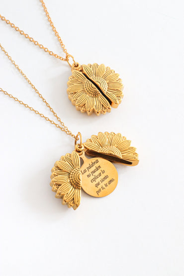 Collar de Girasol Con tu Foto Favorita