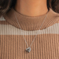Cadena plata 925 corazón ojo de cristal