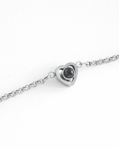 Pulsera Corazón de Cristal con tu foto favorita