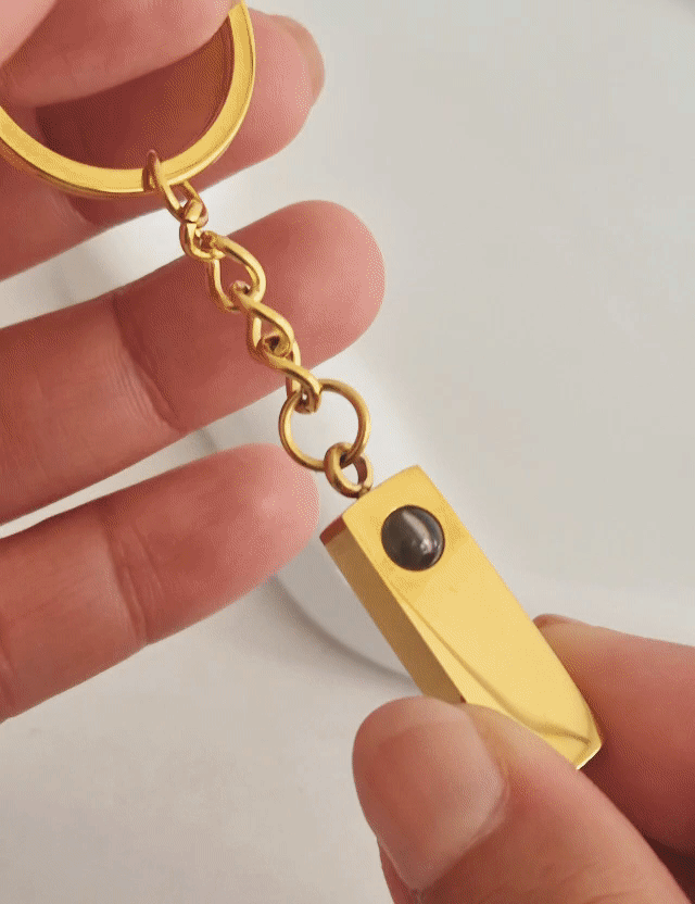 Llavero detalle de cristal