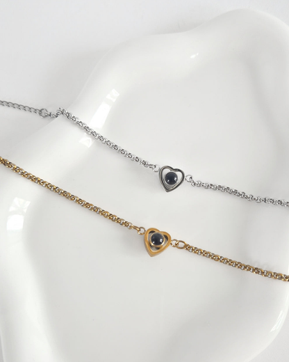 Pulsera Corazón de Cristal con tu foto favorita