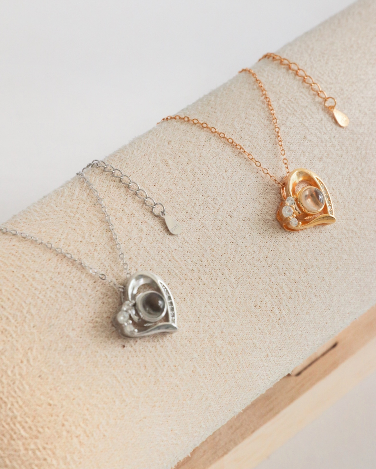Cadena plata 925 corazón ojo de cristal